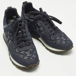 Pre Owned حذاء رياضي لوي فيتون ران أواي دينم وجلد أزرق مقاس 38