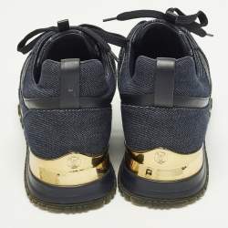 Pre Owned حذاء رياضي لوي فيتون ران أواي دينم وجلد أزرق مقاس 38