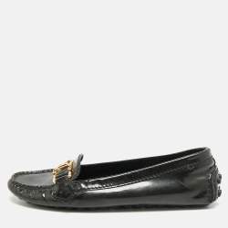 مملوكة مسبقًا Louis Vuitton Oxford Size 36 Black Patent Leather Loafers