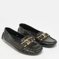 مملوكة مسبقًا Louis Vuitton Oxford Size 36 Black Patent Leather Loafers