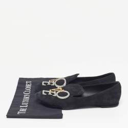 مملوكة مسبقًا Louis Vuitton Addict Size 38 Black Suede Smoking Slippers