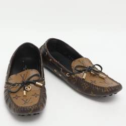 Pre Owned حذاء لوفرز لويس فيتون غلوريا كانفاس مونوغرام بني مقاس 39