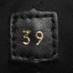 Pre Owned حذاء رياضي لوي فيتون ران أواي جلد ونيوبرين محفر مونوغرام أسود بدون رباط مقاس 39