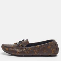 Pre Owned Louis Vuitton Gloria Size 40 Brown Monogram Canvas Loafers