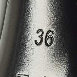 مملوكة مسبقًا حذاء كعب عالي لوي فيتون مادلين جلد لامع أسود بكعب عريض مقاس 39