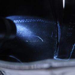 Pre Owned Louis Vuitton Lv X Yk Short Boots Noir/White Patent Leather Plastic Infinity Dot Size 36