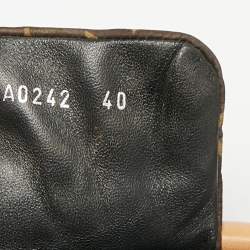 مملوكة مسبقًا صندل لويس فيتون فلات كومفورت بطبعة شعار بني نايلون بول وسادة مقاس 39