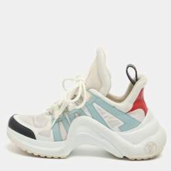 Pre Owned Louis Vuitton Archlight Size 37 Multicolor Leather and Neoprene Low Top Sneakers