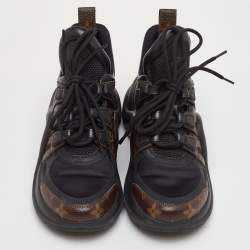 Pre Owned حذاء رياضي لوي فيتون أرتشلايت كانفاس مونوجرامي وشبكي بعنق منخفض مقاس 37.5