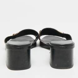 مملوكة مسبقًا Louis Vuitton Lock It Size 39 Brown Monogram Canvas Slide Sandals