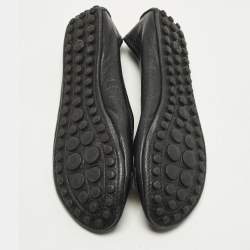 مملوكة مسبقًا Louis Vuitton Oxford Size 38.5 Black Leather Ballet Flats