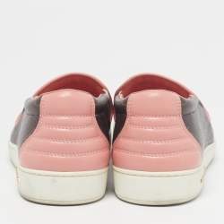 Pre Owned Louis Vuitton Frontrow Size 40 Multicolor Monogram Canvas and Leather Low Top Sneakers