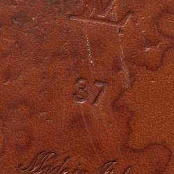 Pre Owned Louis Vuitton Lock It Size 37  Monogram Coated Canvas Flat Slides