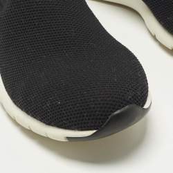 مملوكة مسبقًا Louis Vuitton Size 40 Black Knit Fabric Star Patch Sock High Top Sneakers