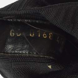 مملوكة مسبقًا Louis Vuitton Size 40 Black Knit Fabric Star Patch Sock High Top Sneakers