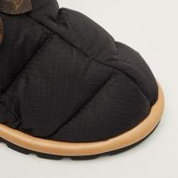 Pre Owned Louis Vuitton Pillow Size 36 Black/Green Nylon Ankle Length Boots