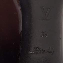 Pre Owned Louis Vuitton Fiance Size 39 Beige/Brown Patent Leather Pumps