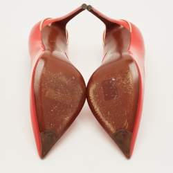 Pre Owned Louis Vuitton Eyeline Size 39 Red Patent Leather Pumps