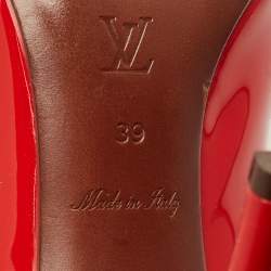 Pre Owned Louis Vuitton Eyeline Size 39 Red Patent Leather Pumps