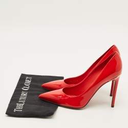 Pre Owned Louis Vuitton Eyeline Size 39 Red Patent Leather Pumps