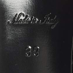 Pre Owned حذاء كعب عالي لوي فيتون تشيري كانفاس مونوغرام بني/أسود وجلد لامع مقاس 39 سهل الارتداء