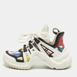 Pre Owned Louis Vuitton Archlight Size 38 Multicolor Fabric And Leather Low Top Sneakers