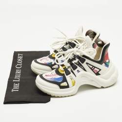 Pre Owned Louis Vuitton Archlight Size 38 Multicolor Fabric And Leather Low Top Sneakers