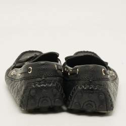 Pre Owned Louis Vuitton Gloria Size 38.5 Black Leather Loafers