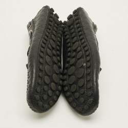 Pre Owned Louis Vuitton Gloria Size 38.5 Black Leather Loafers