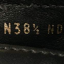 Pre Owned Louis Vuitton Gloria Size 38.5 Black Leather Loafers