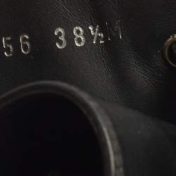 Pre Owned Louis Vuitton Wonderland Ranger Size 38.5 Black Leather Combat Boots