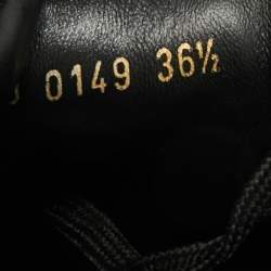 مملوكة مسبقًا Louis Vuitton Run Away Size 36.5 Black/Brown Monogram Canvas and Suede Lace Up Sneakers