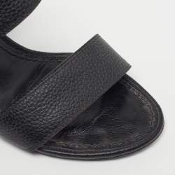 Pre Owned Louis Vuitton Horizon Size 36 Black Leather Ankle Strap Sandals