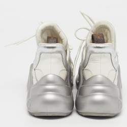 Pre Owned حذاء رياضي لوي فيتون أرش لايت  LV شبك وجلد أبيض / ذهبي مقاس 38.5