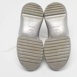 Pre Owned حذاء رياضي لوي فيتون أرش لايت  LV شبك وجلد أبيض / ذهبي مقاس 38.5