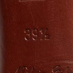 Pre Owned حذاء كعب عالى لوى فيتون كوب جلد لامع أسود مقاس 39