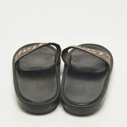 Pre Owned صندل سلايد لوي فيتون صنباث كانفاس مونوغرامي بني مقاس 40