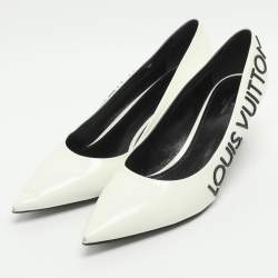 Pre Owned Louis Vuitton Logo Size 41 White Leather Pumps