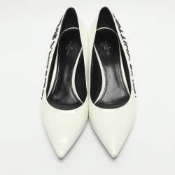 Pre Owned Louis Vuitton Logo Size 41 White Leather Pumps