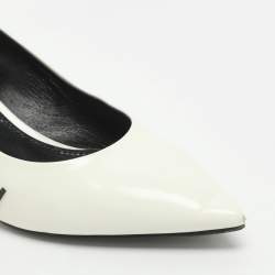 Pre Owned Louis Vuitton Logo Size 41 White Leather Pumps