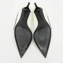 Pre Owned Louis Vuitton Logo Size 41 White Leather Pumps
