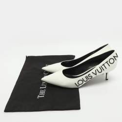 Pre Owned Louis Vuitton Logo Size 41 White Leather Pumps