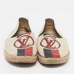 Pre Owned حذاء فلات لوي فيتون إسبادريل شور بوستكارد كانفاس وردي نعل سميك مقاس 41