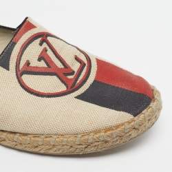 Pre Owned حذاء فلات لوي فيتون إسبادريل شور بوستكارد كانفاس وردي نعل سميك مقاس 41