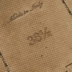 Pre Owned حذاء فلات لوي فيتون إسبادريل شور بوستكارد كانفاس وردي نعل سميك مقاس 41