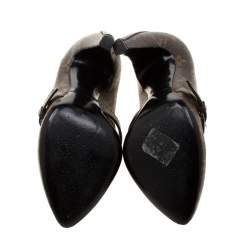 Pre Owned Louis Vuitton Monogram Canvas Pointed Toe Strap Pumps Size 35.5