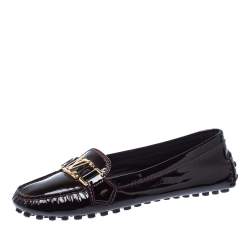 مملوكة مسبقًا Louis Vuitton Burgundy Patent Leather Oxford Loafers Size 35