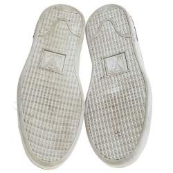 مملوكة مسبقًا حذاء رياضي لوي فيتون فرونتروو منخفض من أعلى جلد فضي ميتاليك مقاس 37