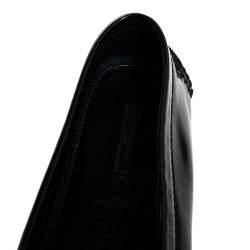 Pre Owned Louis Vuitton Black Patent Leather Oxford Loafers Size 38.5