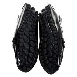 Pre Owned Louis Vuitton Black Patent Leather Oxford Loafers Size 38.5